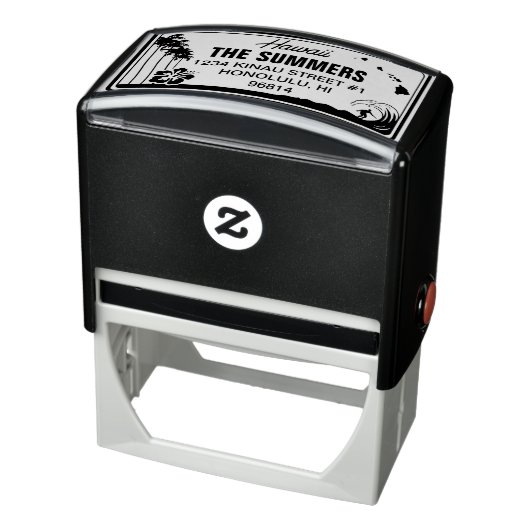 Custom Hawaii State License Plate Address Permastempel (Produkt)