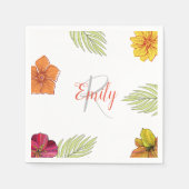 Custom Hawaiian Aloha Floral Serviette (Vorderseite)