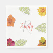 Custom Hawaiian Aloha Floral Serviette (Vorderseite)
