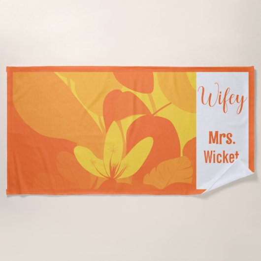 Custom Hawaiian Beach Handtuch (Vorderseite)