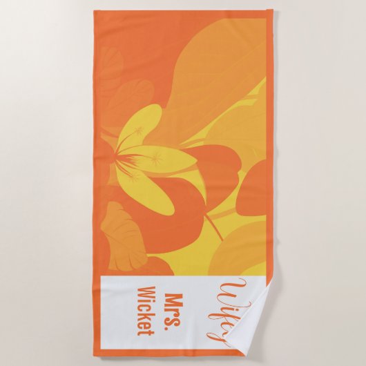 Custom Hawaiian Beach Handtuch (Vorderseite)