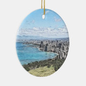 Custom Hawaiian Island Weihnachten Keramik Ornament (Rechts)