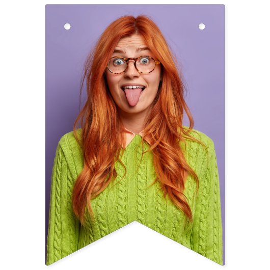 Custom Head Funny Funny Funny Face Personalisiert Wimpelkette (Erste Fahne)