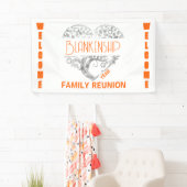 Custom Heart Art Tree White Red Horizontal Banner (Insitu)
