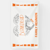 Custom Heart Art Tree White Red Horizontal Banner (Vertikal)