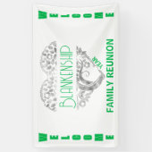 Custom Heart Art Tree White Silver Horizontal Banner (Vertikal)