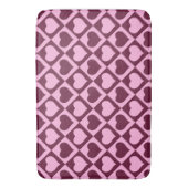 Custom Heart Checkerboard Pattern Bordeaux Pink -  Badematte (Vorderseite Vertikal)
