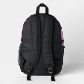 Custom Heart Checkerboard Pattern Pink Bordeaux - Bedruckter Rucksack (Rückseite)