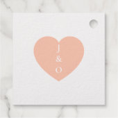Custom Heart Couple Monogram Wedding Geschenkanhänger (Rückseite)
