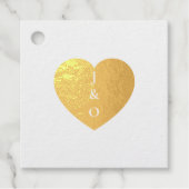 Custom Heart Couple Monogram Wedding Geschenkanhänger (Vorderseite)