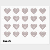 Custom Heart Elegant Gray Wedding Stickers Swans (Blatt)