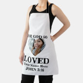 Custom heart Foto Christlich Bible Verse John 3 16 Schürze (InSitu)