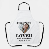 Custom heart Foto Christlich Bible Verse John 3 16 Schürze (Vorderseite)