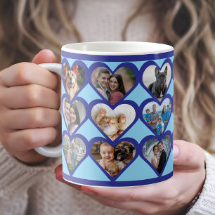 Custom Heart Foto Collage Kaffeetasse