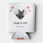 Custom Heart Foto Dog Wedding Dosenkühler (Vorderseite)