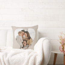 Custom Heart Foto Family Pillow - Wohngestaltung