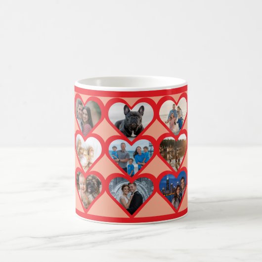 Custom Heart Foto Kaffeetasse (Mittel)
