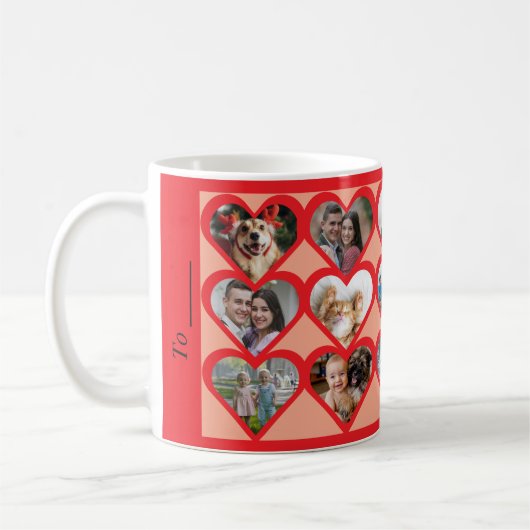 Custom Heart Foto Kaffeetasse (Links)