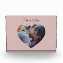 Custom Heart Foto Newlyweds Wedding-Geschenk