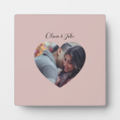 Custom Heart Foto Newlyweds Wedding-Geschenk Fotoplatte (Vorderseite)