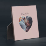 Custom Heart Foto Newlyweds Wedding-Geschenk Fotoplatte<br><div class="desc">Eine angenehme,  helle Frühlingsholzfarbe präminiert. Minimalistische,  moderne,  schicke,  pastellfarbene Ästhetik in minter fester Farbe. Minze Wohngestaltung,  minte Dekoration der Hochzeitsfeiern ästhetisch,  Minzküche,  Minzfarbe.</div>