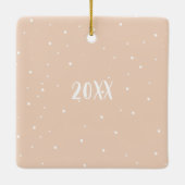 Custom Heart Foto Script Baby Girl 1. Weihnachten Keramikornament (Rückseite)