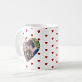 Custom Heart Foto Tasse für Paare (Vorderseite Links)