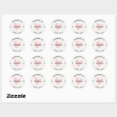 Custom Heart Handmade Danke Stickers (Blatt)