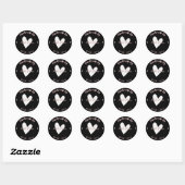 Custom Heart Handmade Danke Stickers (Blatt)