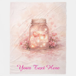 Custom Heart Jar Blanket - Romantic Gift Fleecedecke