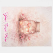 Custom Heart Jar Blanket - Romantic Gift Fleecedecke (Vorderseite (Horizontal))