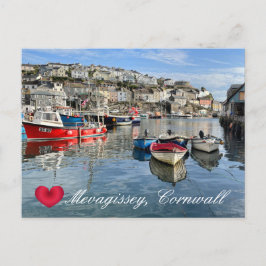 Custom Heart Mevagissey Fish Landing Quay Cornwall Feiertagspostkarte