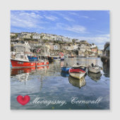 Custom Heart Mevagissey Fish Landing Quay Cornwall Magnetkarte (Vorderseite)