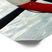 Custom Heart Mevagissey Hafen Lifebuoy Cornwall Poster (Ecke)