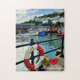 Custom Heart Mevagissey Hafen Lifebuoy Cornwall Puzzle