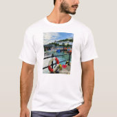 Custom Heart Mevagissey Hafen Lifebuoy Cornwall T-Shirt (Vorderseite)