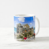 Custom Heart Sennen Hafenboote Cornwall Foto Kaffeetasse (VorderseiteRechts)