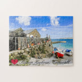 Custom Heart Sennen Hafenboote Cornwall Foto Puzzle (Horizontal)