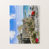 Custom Heart Sennen Hafenboote Cornwall Foto Puzzle (Vertikal)