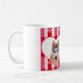 Custom Heart Shaped Sibirier Husky Kaffee Tasse 11 (Links)
