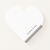 Custom Heart Shaped Spiral Bound Notebook Notizblock (Rückseite)