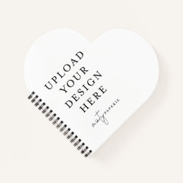Custom Heart Spiral Notebook Notizblock
