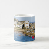 Custom Heart St Ives Harbour Pier Cornwall Foto Kaffeetasse (Mittel)