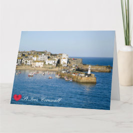 Custom Heart St Ives Harbour Pier Cornwall Foto Karte