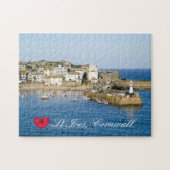 Custom Heart St Ives Harbour Pier Cornwall Foto Puzzle (Horizontal)