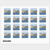 Custom Heart St Ives Harbour Pier Cornwall Foto Quadratischer Aufkleber (Blatt)