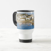 Custom Heart St Ives Harbour Pier Cornwall Foto Reisebecher (Vorderseite Links)