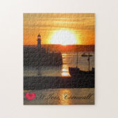 Custom Heart St Ives Harbour Sun Cornwall Foto Puzzle (Vertikal)
