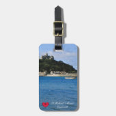 Custom Heart St Michaels Mount Cornwall Foto Gepäckanhänger (Vorderseite vertikal)