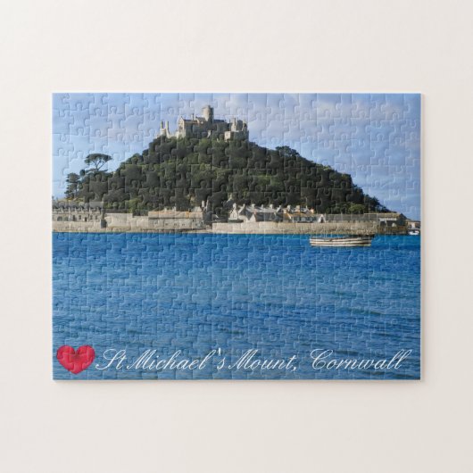 Custom Heart St Michaels Mount Cornwall Foto Puzzle (Horizontal)